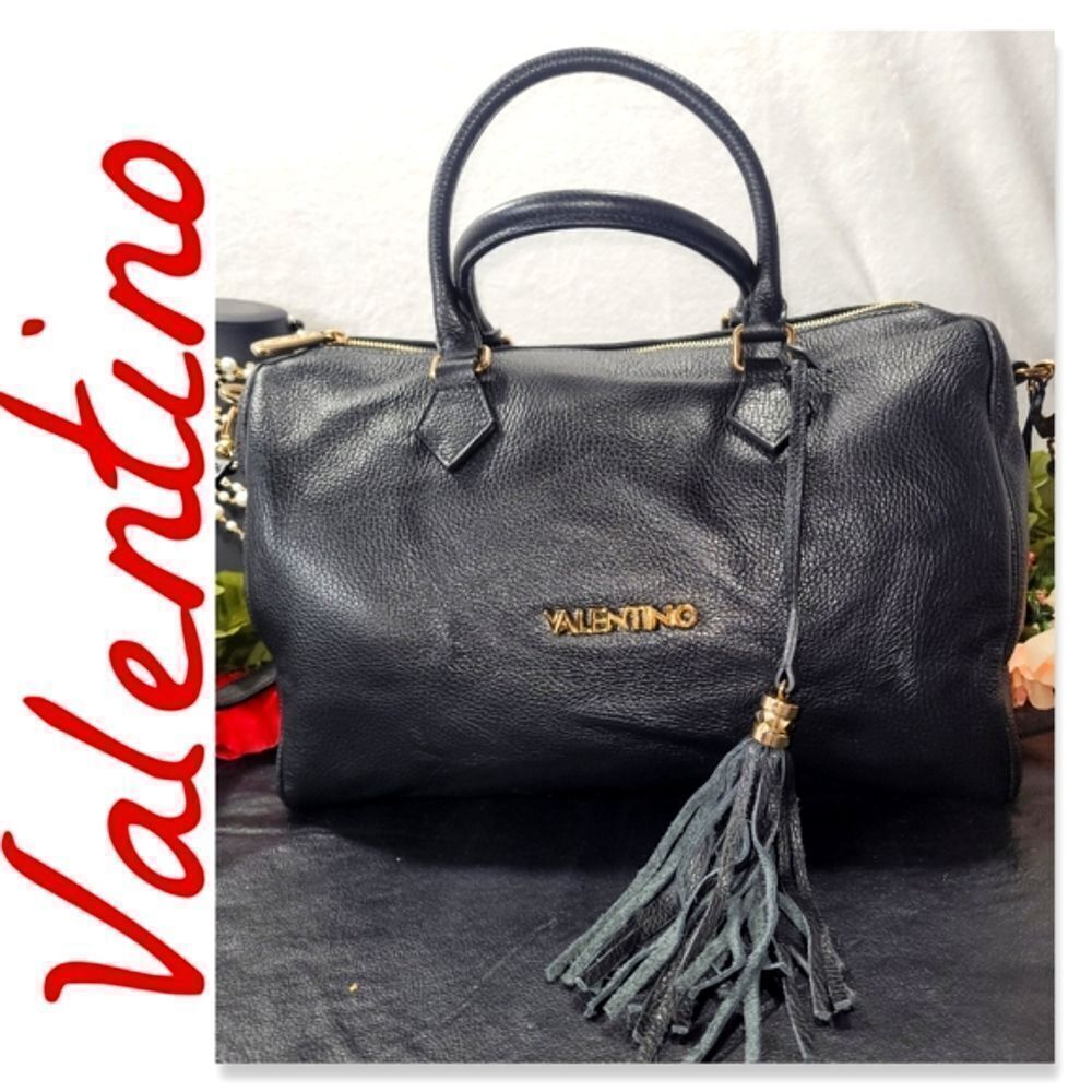 Authentic NWT Valentino Tonia Genuine Leather Boston Bag with Dust Bag
